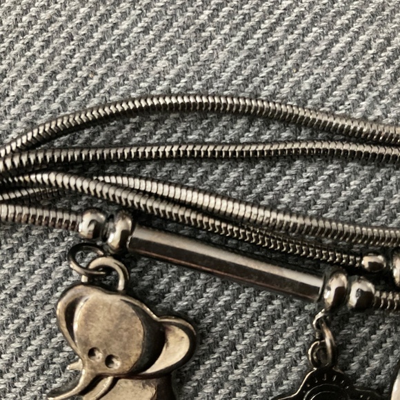 Multi Strand Charm Bracelet Featuring Elephant Charm - Picture 8 of 8